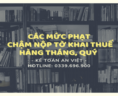 phạt chậm nộp tờ khai thuế