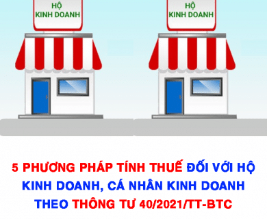 Cách tính thuế đối với hộ kinh doanh